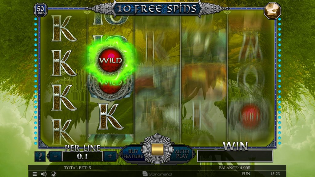Free Spins Alfheim - Sticky wild feature