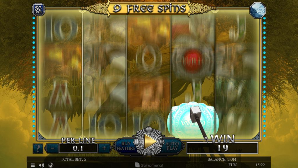 Free spins Nidavellir - Extra wild feature