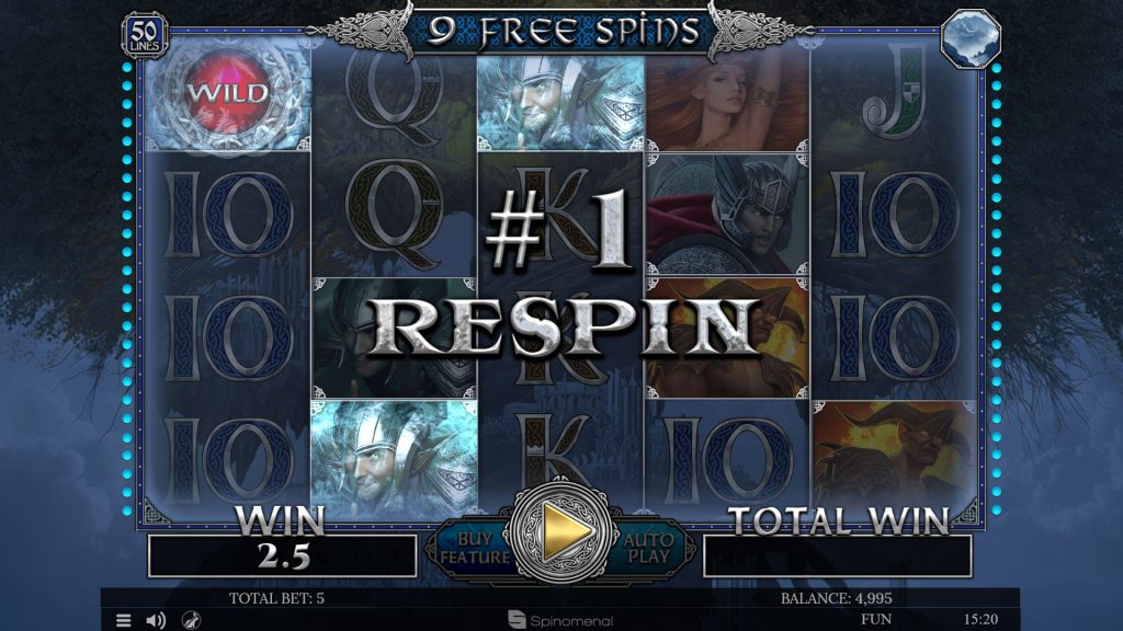 Free spins Niflheim - Winning symbols re-spin
