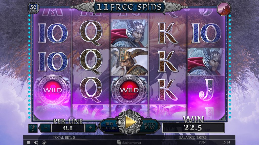 Free spins Vananheim - Shifting reels feature